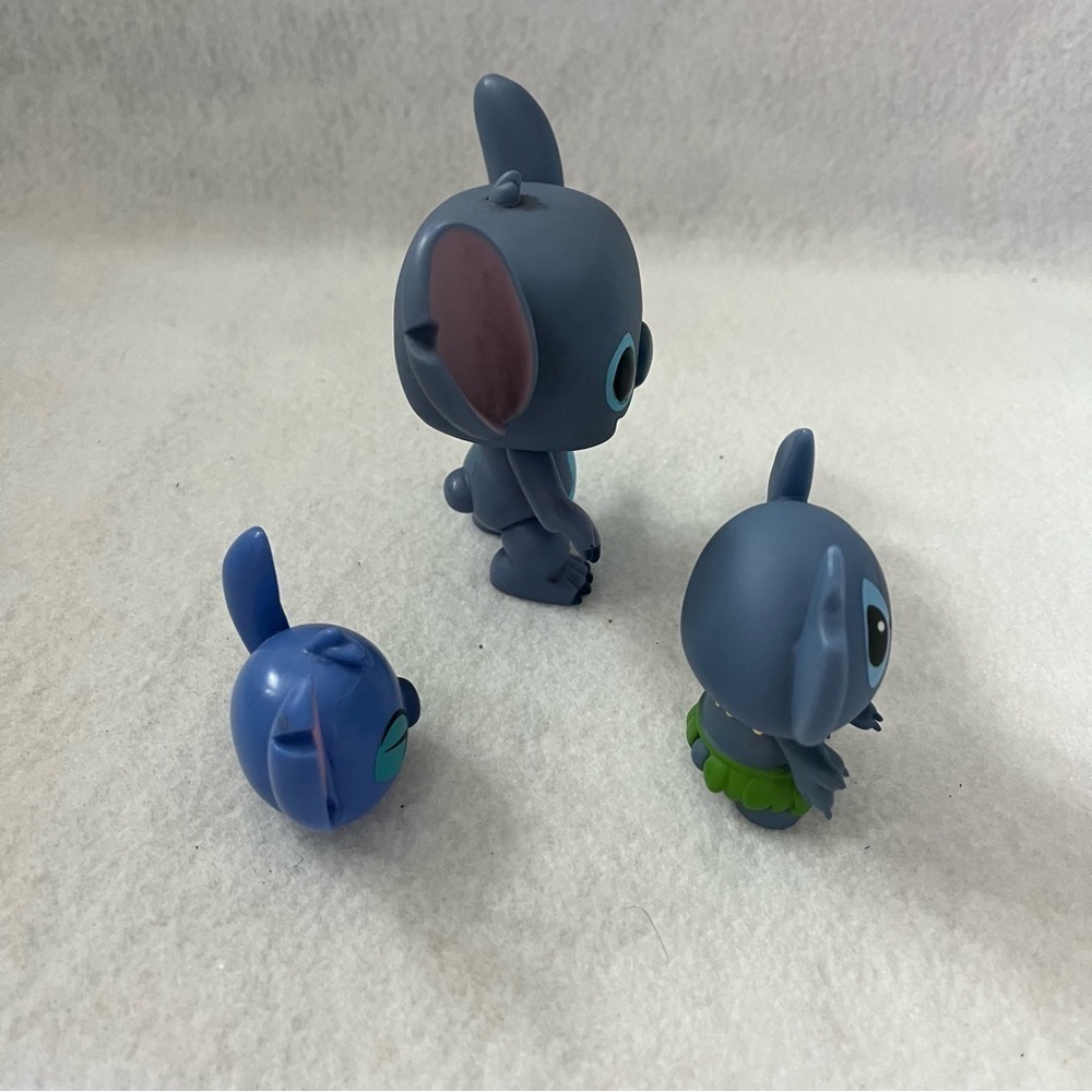 Set of 3 STITCH FUNKO Figures Head Disney Hula Plastic Toy - Picture 7 of 9